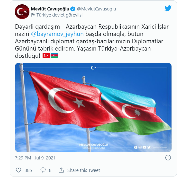 Çavuşoğlundan Bayramova TƏBRİK - FOTO