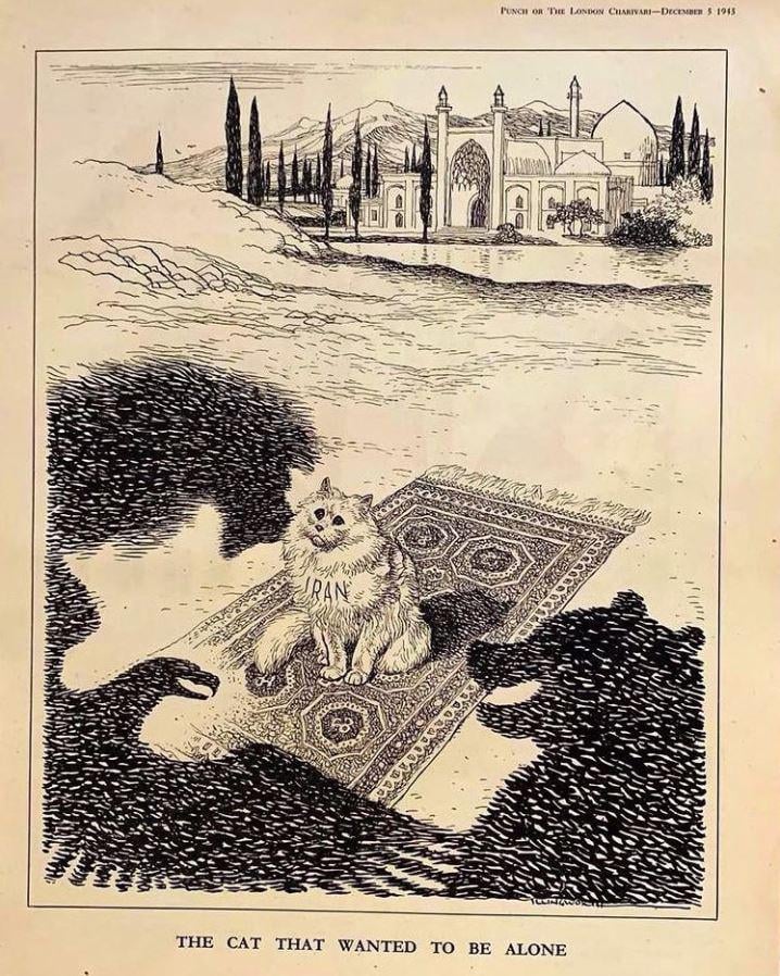 İngiltərənin karikaturaları ilə məşhur "Punch" jurnalı İranı pişiyə bənzədib
