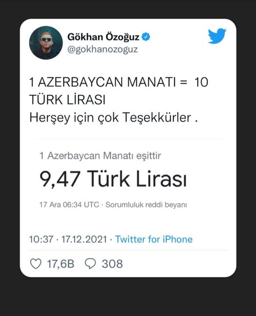 Məşhur müğənninin manatla bağlı paylaşımı - FOTO