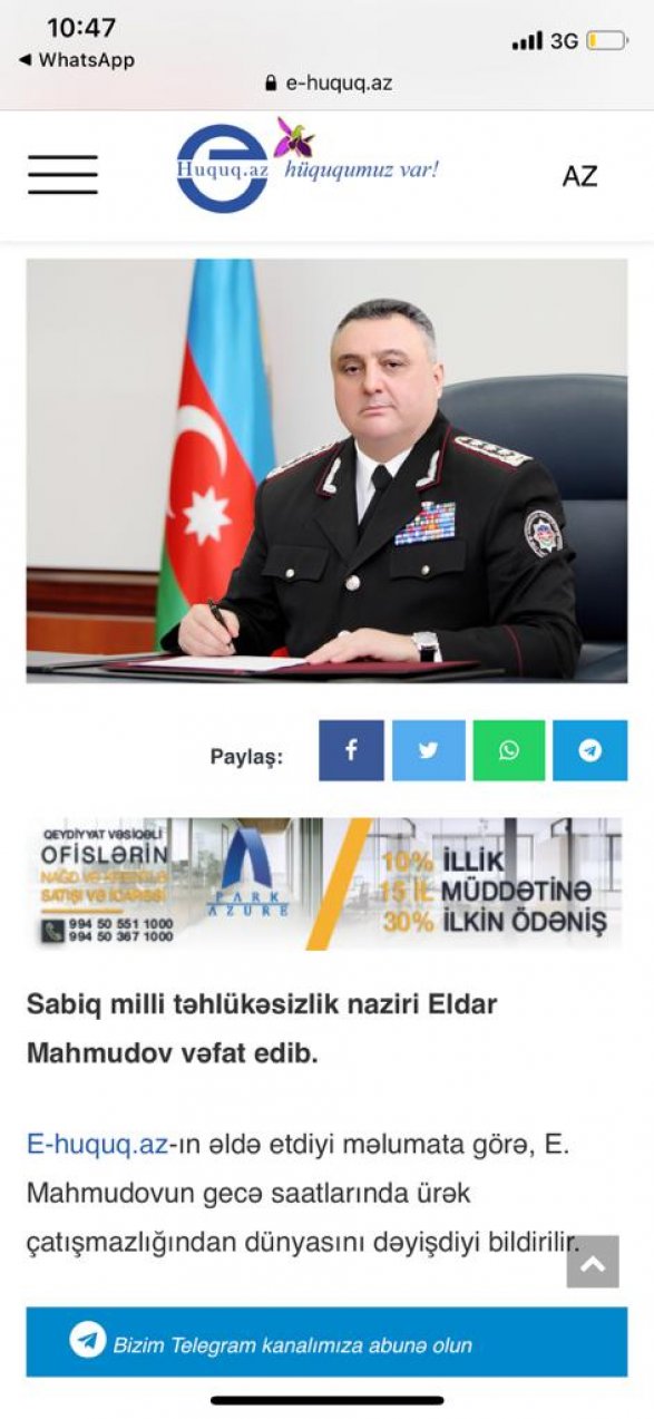 Eldar Mahmudov vəfat edib?