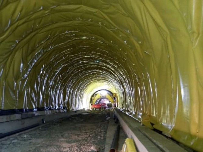 Şuşa yolundakı tunellərin tikintisindən FOTOLAR
