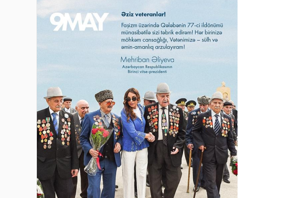 Mehriban Əliyevadan 9 May paylaşımı - FOTO