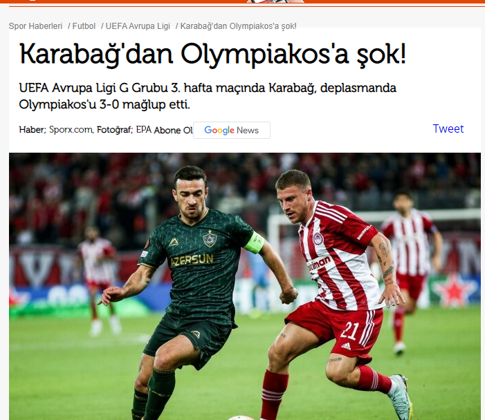 “Qarabağ”ın qələbəsi Türkiyə mətbuatında – Başlıqlardan seçmələr