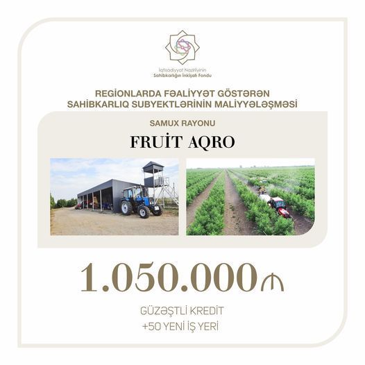 Bu layihəyə 1 milyon manatdan çox güzəştli kredit ayrılıb - Nazir AÇIQLADI