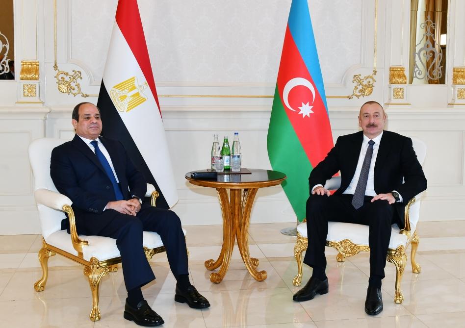 Azərbaycan və Misir prezidentləri təkbətək görüşdü - FOTO