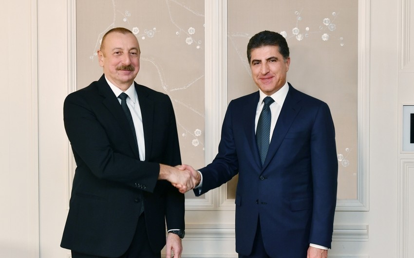 Prezident İraq Kürdüstan Regional Hökumətinin başçısı ilə görüşdü - FOTOLAR