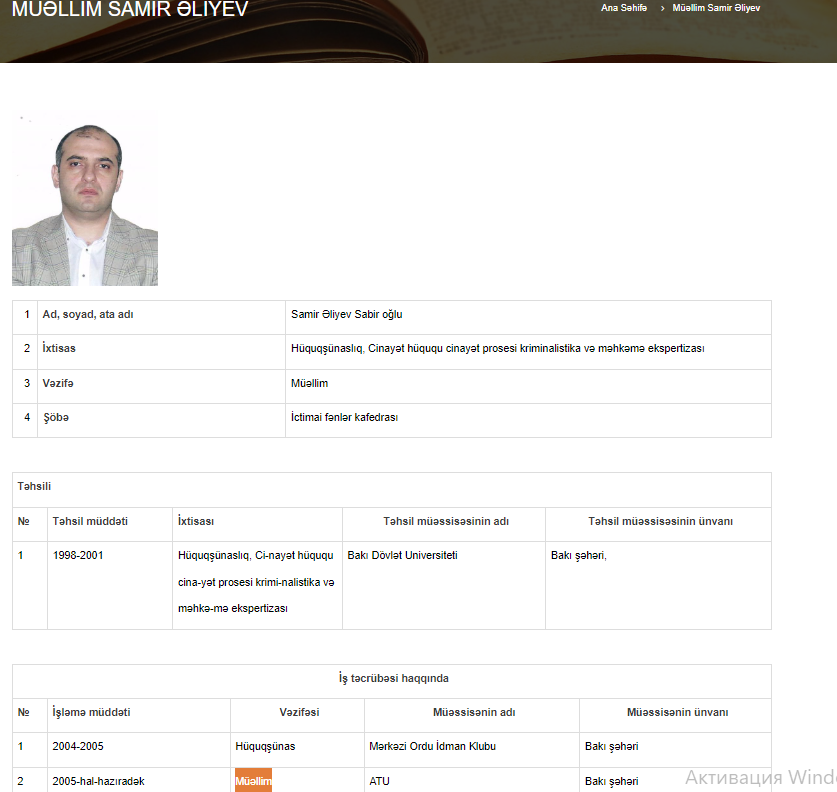 ATU-nun prorektorunun iki oğlu yanında işləyir - FOTOFAKT