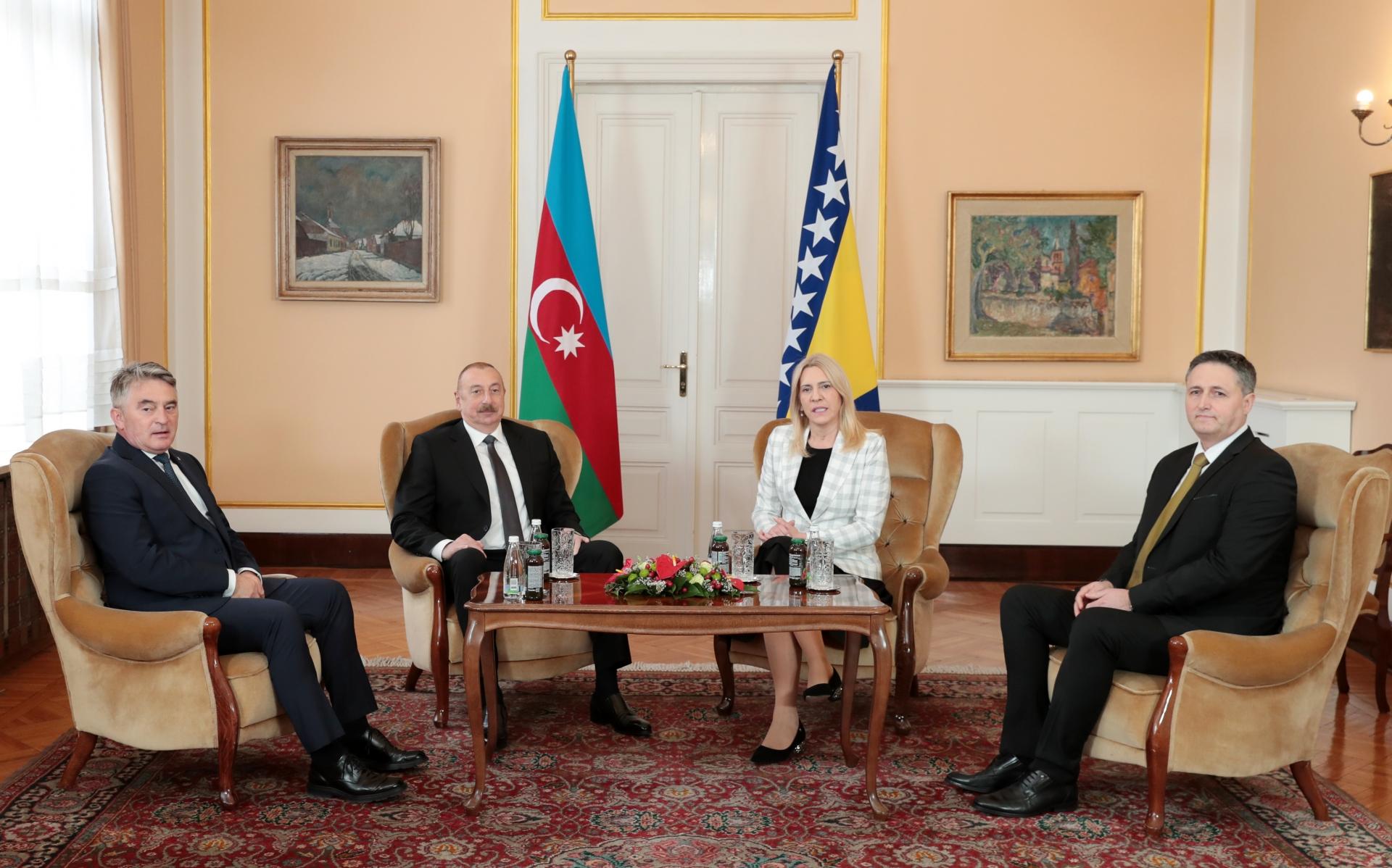 Prezidentin Bosniya və Herseqovina lideri ilə görüşü başladı - FOTO