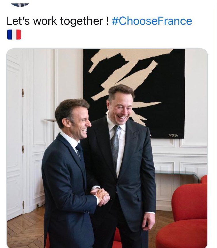 Bir fotoda yarım trilyon dollar - Elon Mask Bernard Arnault ilə görüşüb