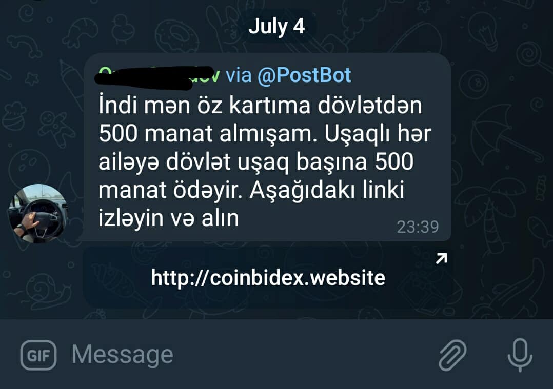 ”Prezidentin səhifəsinə bənzər sayt açılır və 500 manat uşaq pulu almaq üçün...” – “Teleqram”da təhlükə