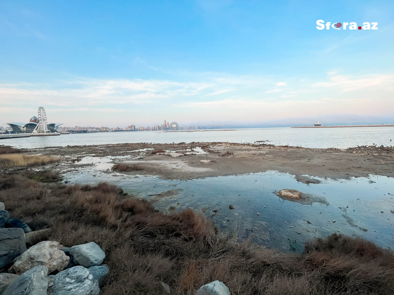 Xəzərin suyunda kəskin azalma var - Sfera.az-ın FOTOREPORTAJI