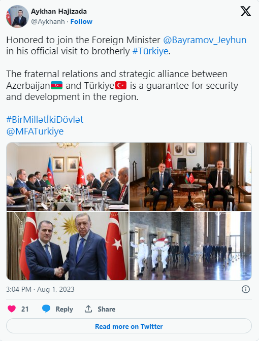 “Azərbaycan-Türkiyə münasibətləri regionda təhlükəsizlik və inkişafın təminatıdır” - XİN