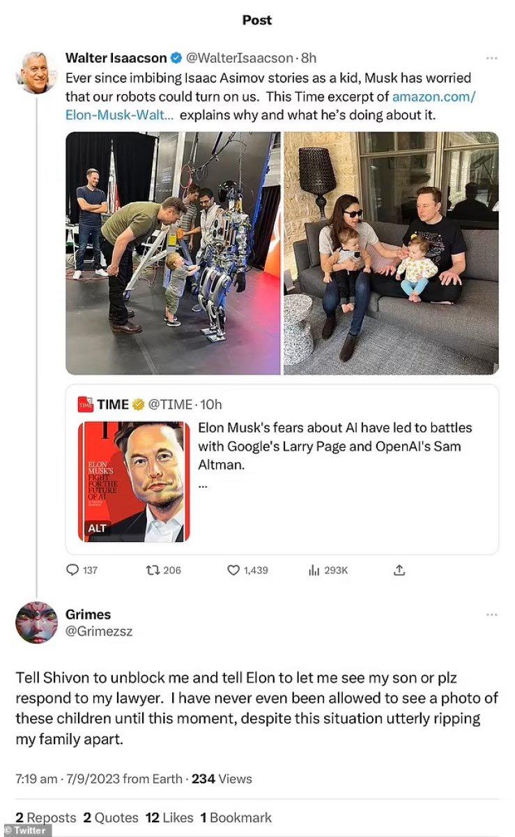İlon Mask övladlarını anasına göstərmir - FOTO
