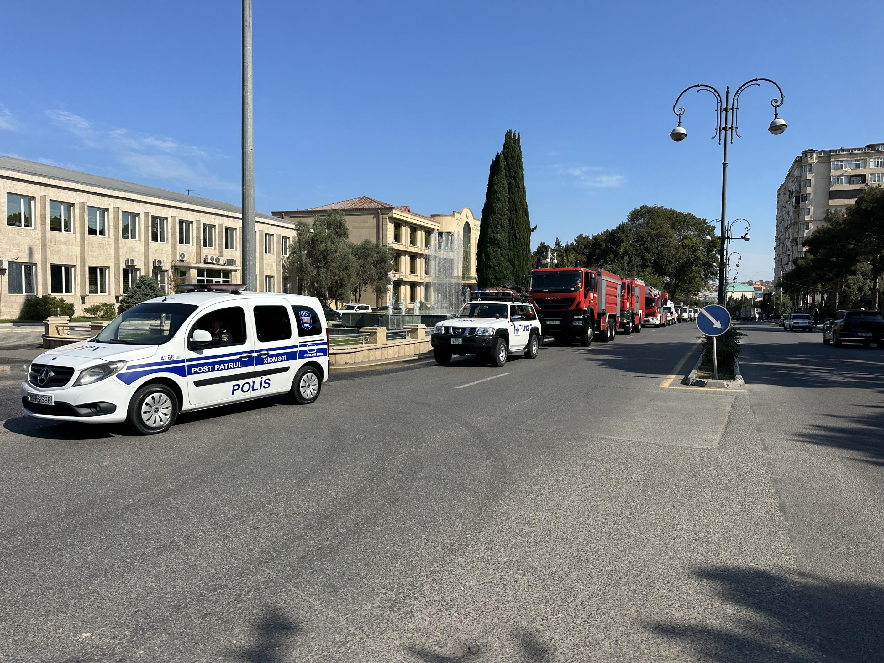 Abşeronda FHN nümunəvi mülki müdafiə məşqi təşkil edib - FOTOLAR