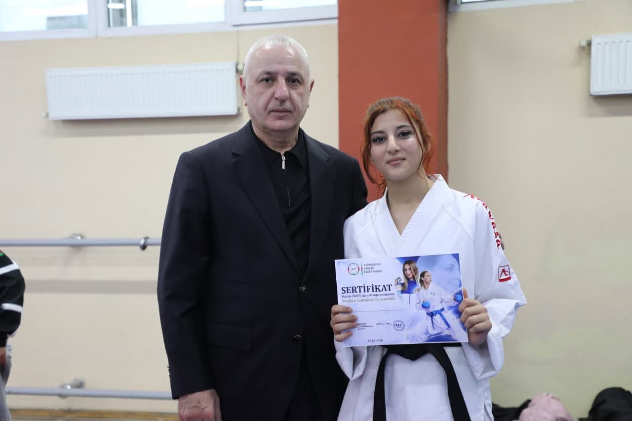 Bakıda uşaq və xanım idmançıların karate seminarı keçirildi - FOTOLAR — foto 2