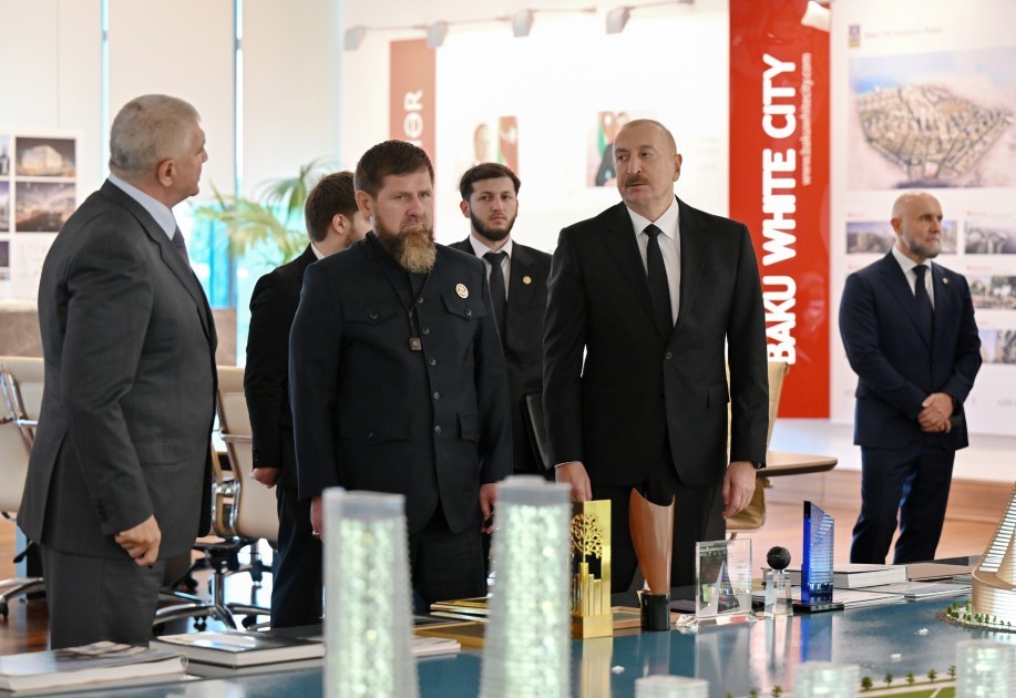 Prezident İlham Əliyev və Ramzan Kadırov “Bakı Ağ Şəhər”də olublar xəbəri üçün şəkil